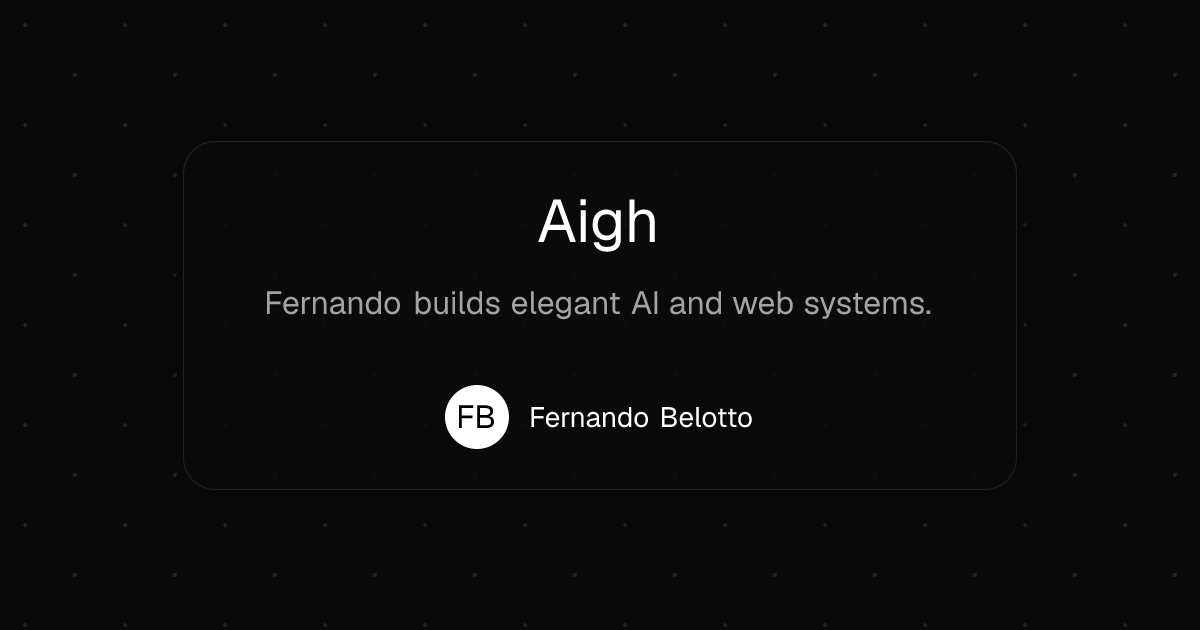Aigh - Fernando Belotto