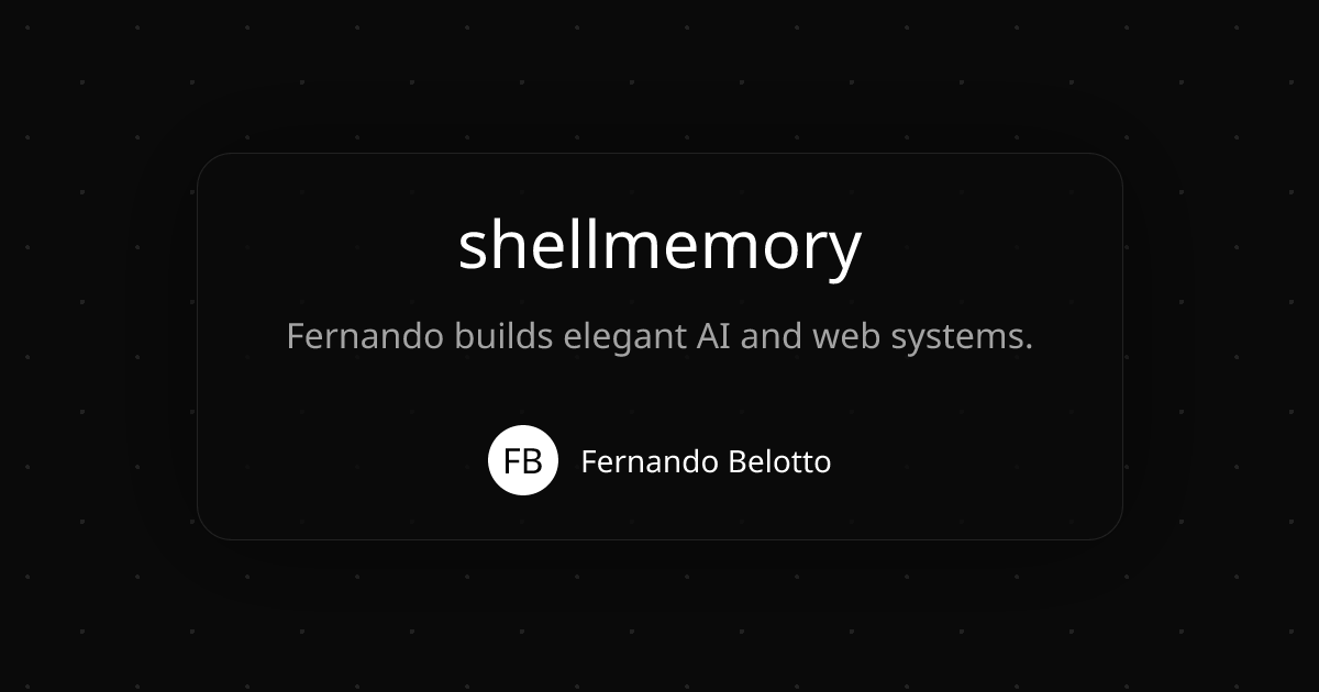 shellmemory - Fernando Belotto